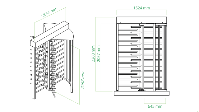 Turnlock 100 Pedestrian Security Turnstile | Boon Edam USA